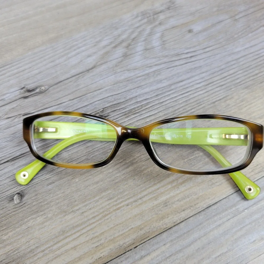 Coach Eyeglasses Frames HC 6001 Emily 5052 Tortoise Lime Green Women 50-15-135